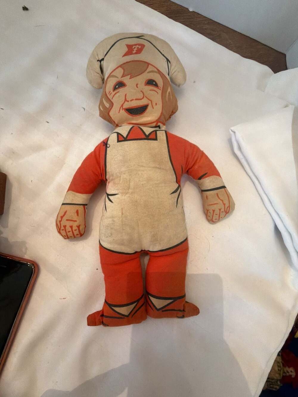 Vintage Tastykake Advertising Chef Baker Cloth Doll